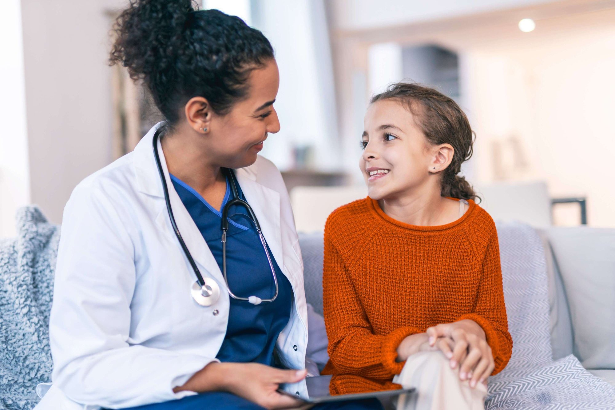 School nurse with student